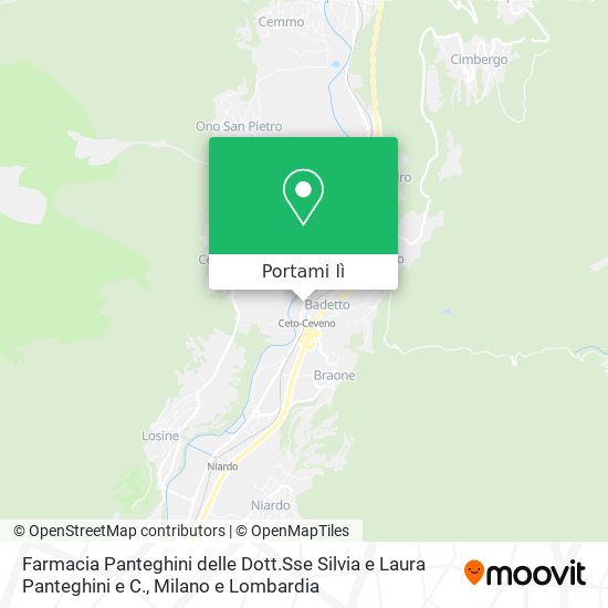 Mappa Farmacia Panteghini delle Dott.Sse Silvia e Laura Panteghini e C.