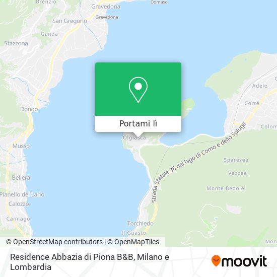 Mappa Residence Abbazia di Piona B&B