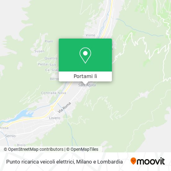 Mappa Punto ricarica veicoli elettrici