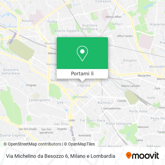 Mappa Via Michelino da Besozzo 6