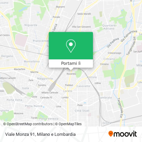 Mappa Viale Monza 91