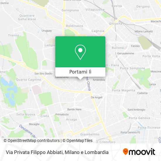 Mappa Via Privata Filippo Abbiati