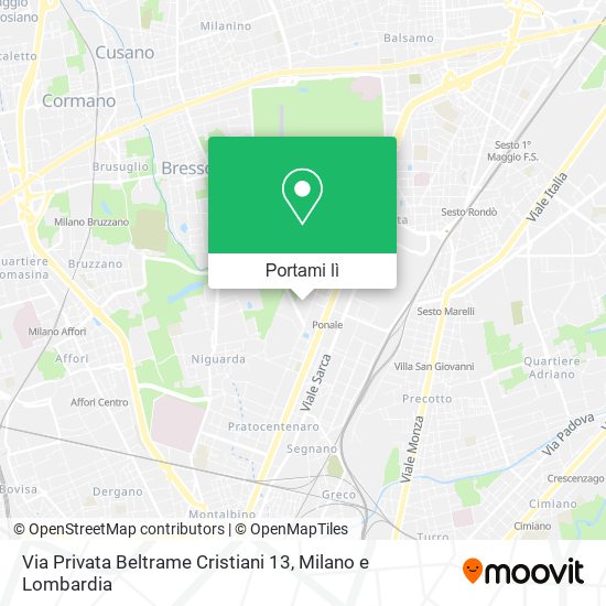 Mappa Via Privata Beltrame Cristiani 13