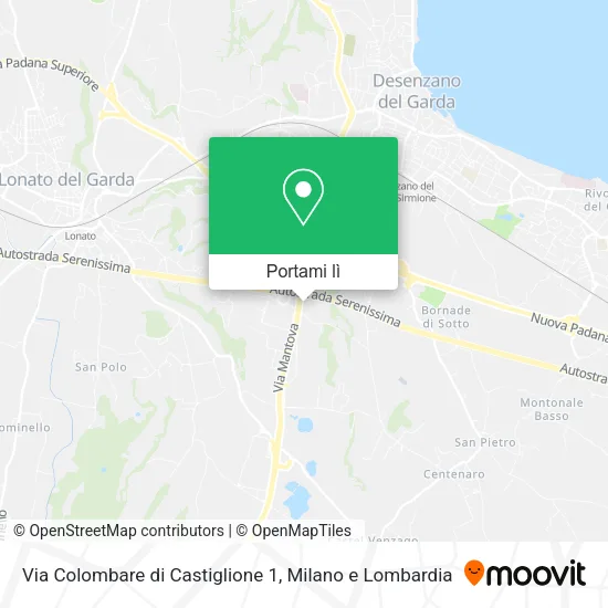 Mappa Via Colombare di Castiglione 1