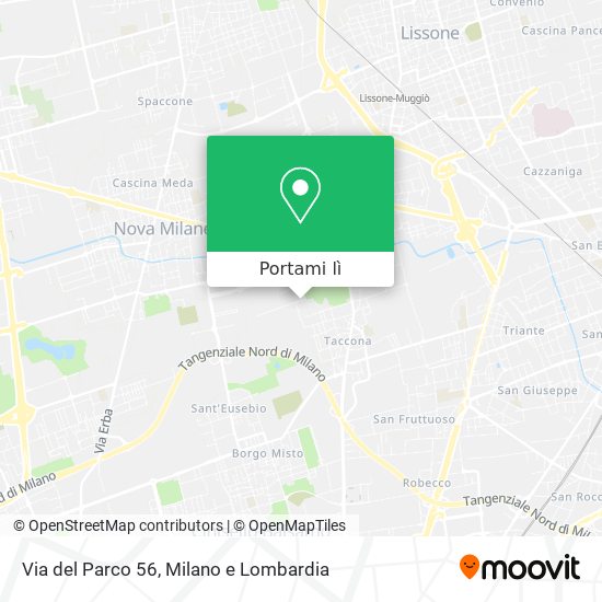 Mappa Via del Parco  56