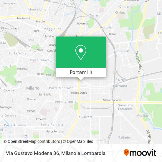 Mappa Via Gustavo Modena 36