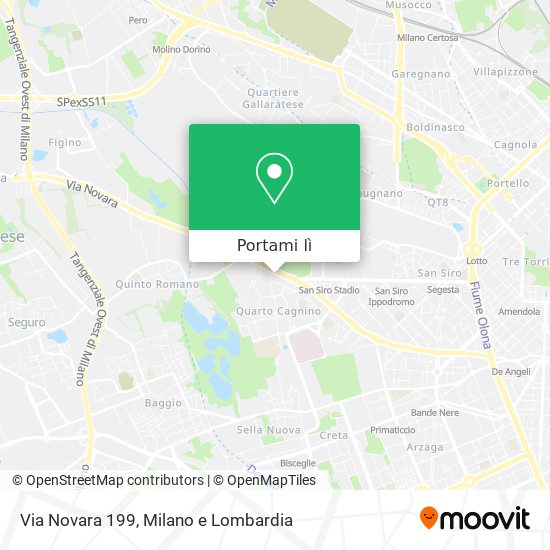 Mappa Via Novara 199