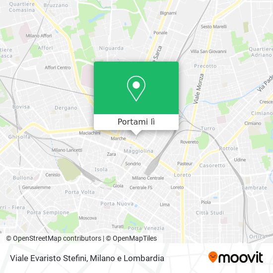 Mappa Viale Evaristo Stefini