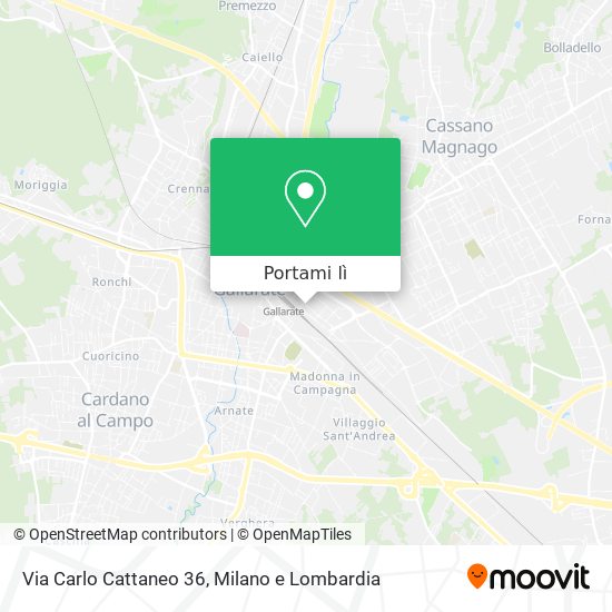 Mappa Via Carlo Cattaneo 36