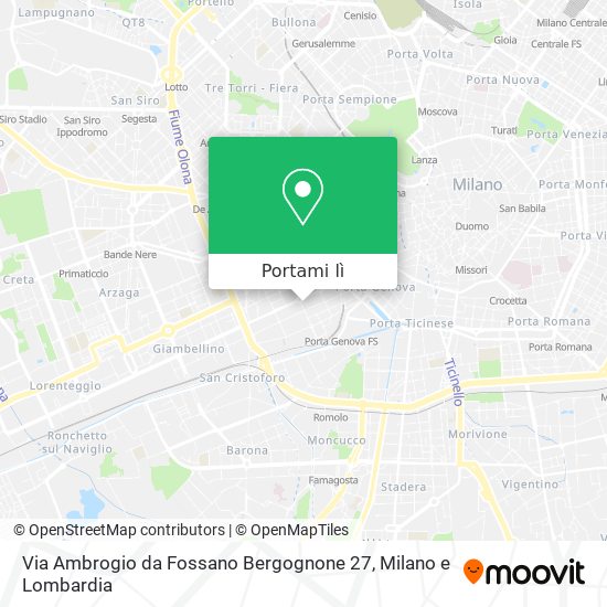 Mappa Via Ambrogio da Fossano Bergognone 27