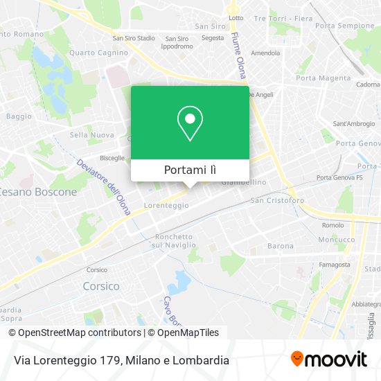 Mappa Via Lorenteggio 179
