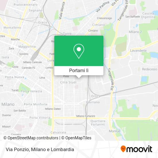 Mappa Via Ponzio