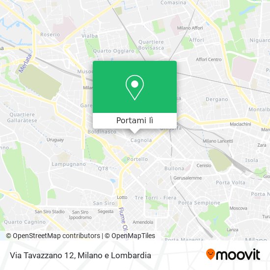Mappa Via Tavazzano 12