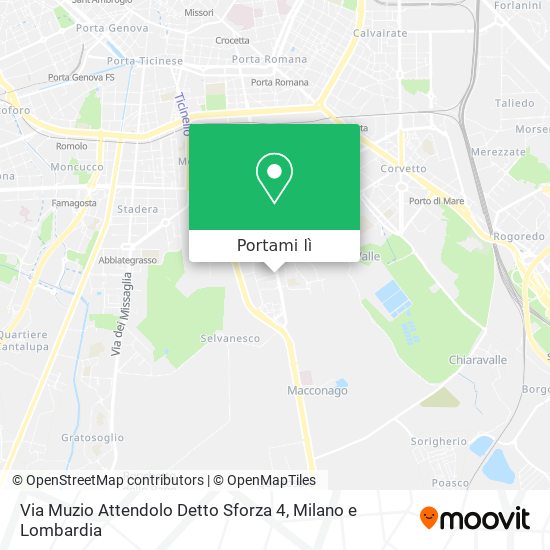 Mappa Via Muzio Attendolo Detto Sforza 4