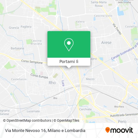 Mappa Via Monte Nevoso 16
