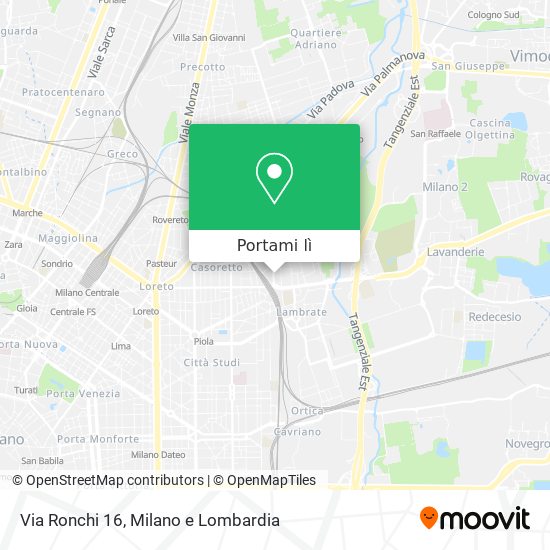 Mappa Via Ronchi 16