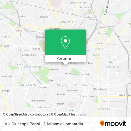 Mappa Via Giuseppe Parini 12
