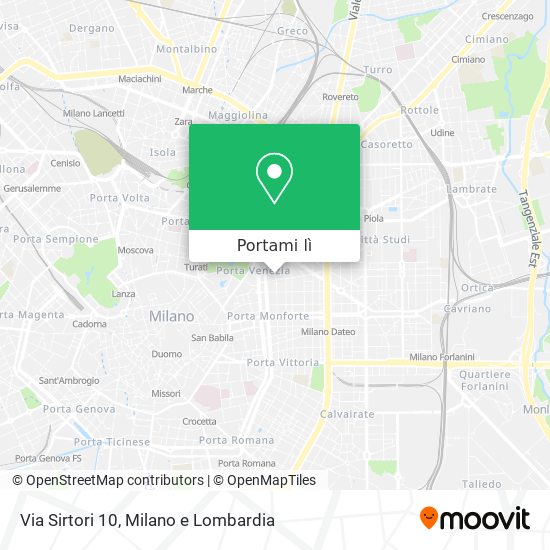 Mappa Via Sirtori 10