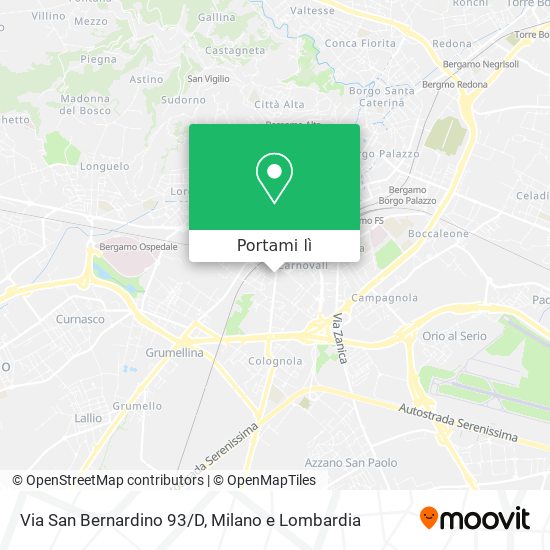 Mappa Via San Bernardino 93/D