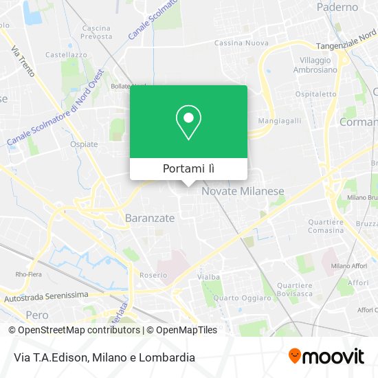 Mappa Via T.A.Edison
