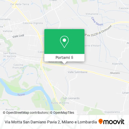 Mappa Via Motta San Damiano Pavia 2