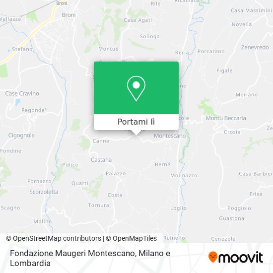 Mappa Fondazione Maugeri Montescano