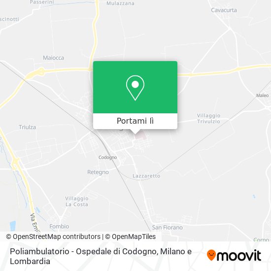 Mappa Poliambulatorio - Ospedale di Codogno