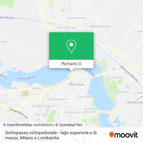 Mappa Sottopasso ciclopedonale - lago superiore e di mezzo