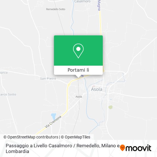 Mappa Passaggio a Livello Casalmoro / Remedello