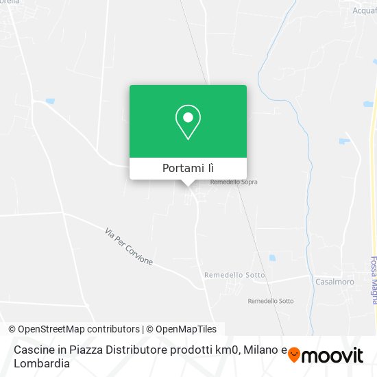 Mappa Cascine in Piazza Distributore prodotti km0