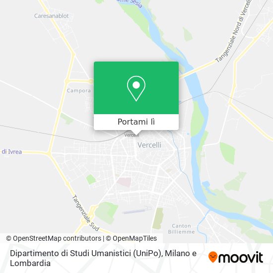 Mappa Dipartimento di Studi Umanistici (UniPo)