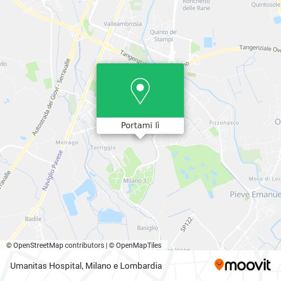 Mappa Umanitas Hospital
