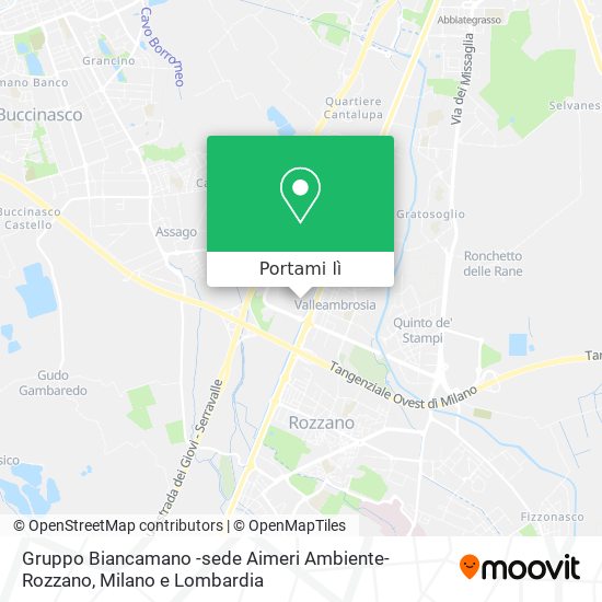 Mappa Gruppo Biancamano -sede Aimeri Ambiente-Rozzano
