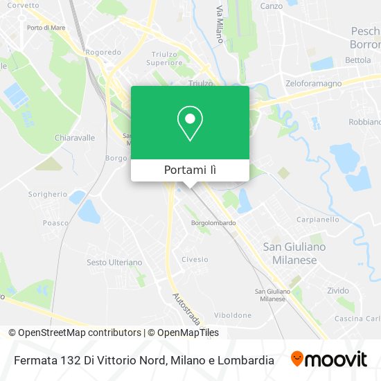 Mappa Fermata 132 Di Vittorio Nord