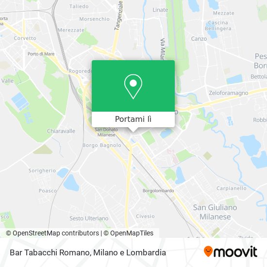 Mappa Bar Tabacchi Romano
