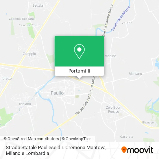 Mappa Strada Statale Paullese dir. Cremona Mantova