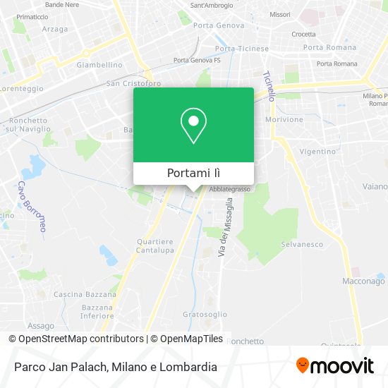 Mappa Parco Jan Palach