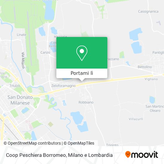 Mappa Coop Peschiera Borromeo