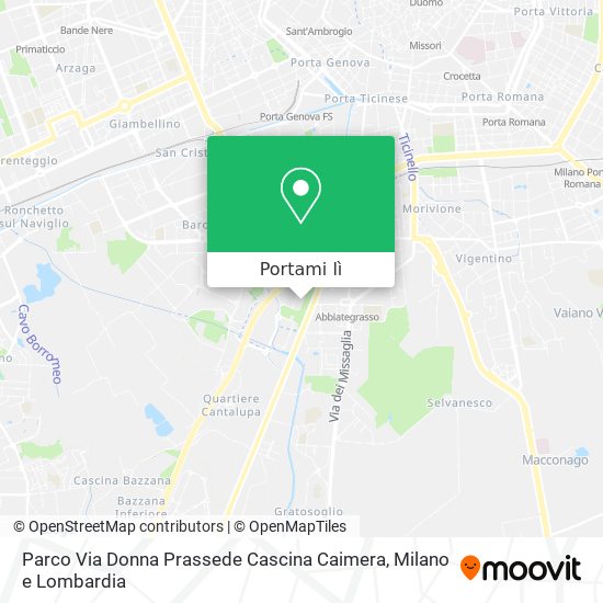 Mappa Parco Via Donna Prassede Cascina Caimera