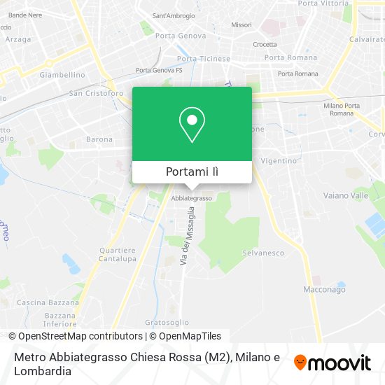 Mappa Metro Abbiategrasso Chiesa Rossa (M2)