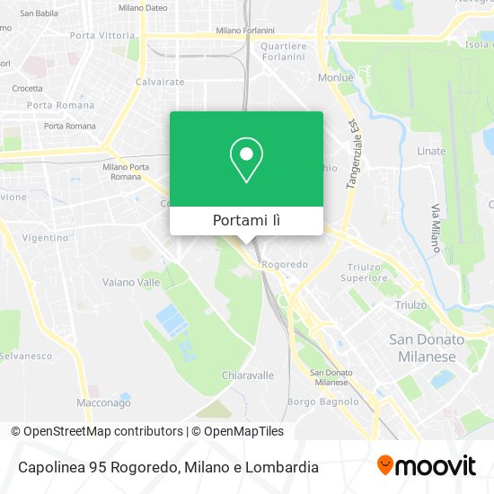 Mappa Capolinea 95 Rogoredo