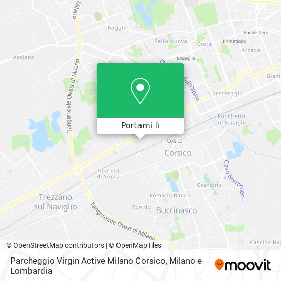 Mappa Parcheggio Virgin Active Milano Corsico