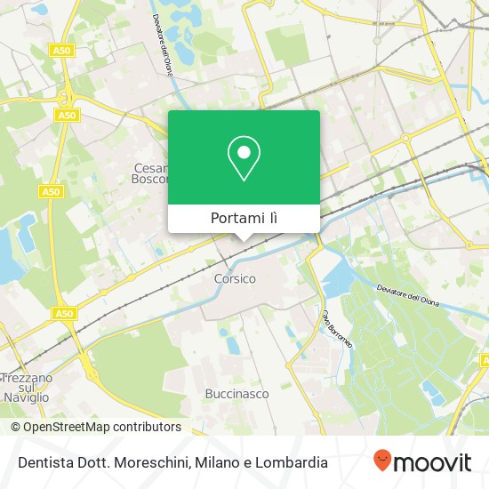 Mappa Dentista Dott. Moreschini