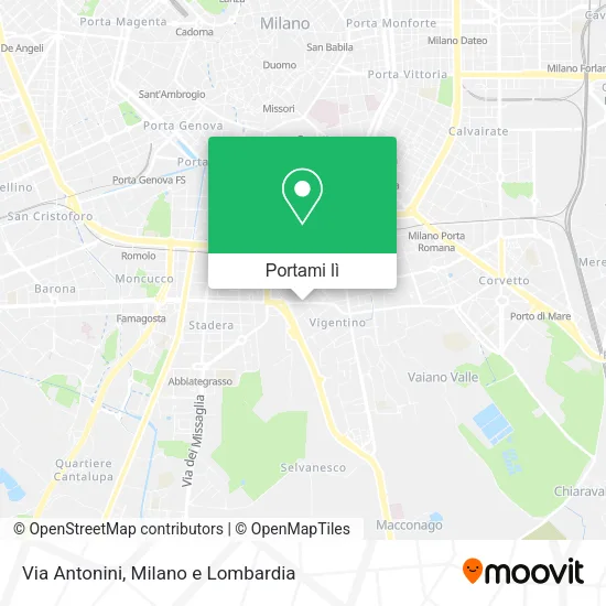 Mappa Via Antonini