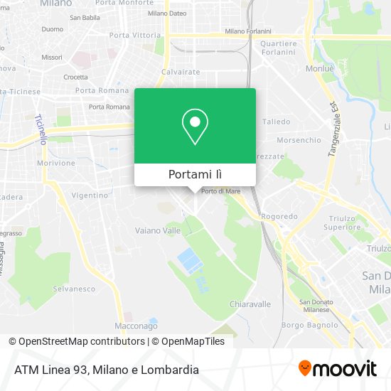 Mappa ATM Linea 93