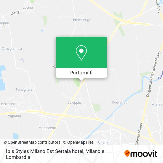 Mappa Ibis Styles Milano Est Settala hotel