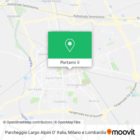 Mappa Parcheggio Largo Alpini D' Italia