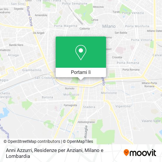 Mappa Anni Azzurri, Residenze per Anziani