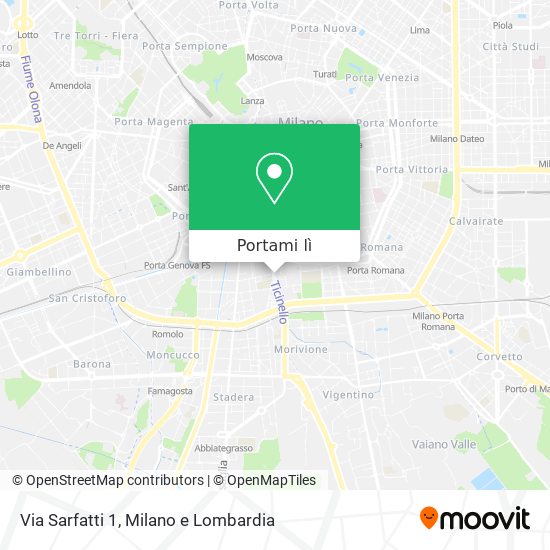 Mappa Via Sarfatti 1