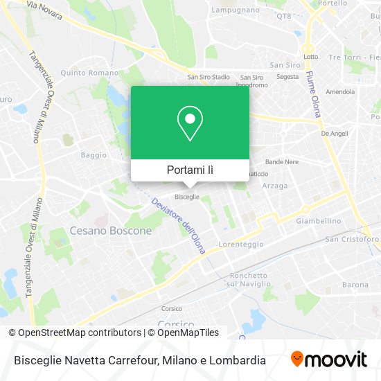 Mappa Bisceglie Navetta Carrefour